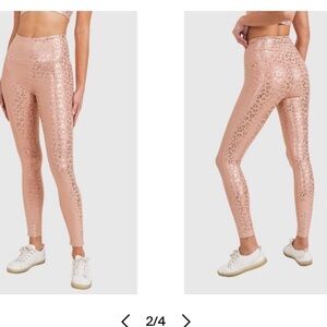 Mono B rose gold leopard print leggings